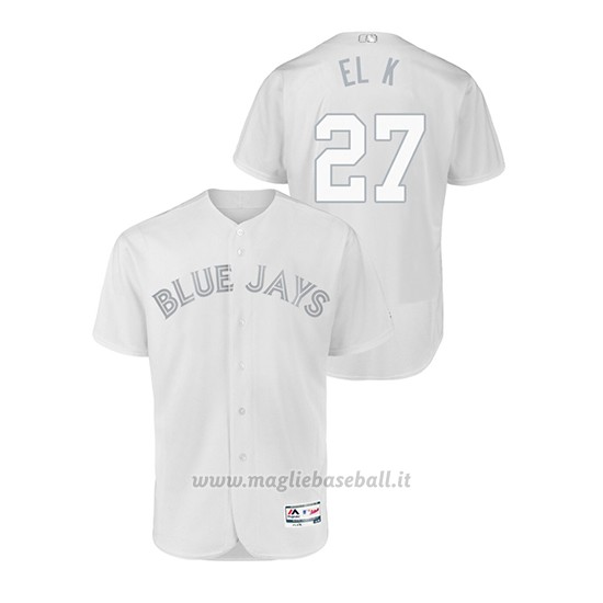 Maglia Baseball Uomo T Oronto Blue Jays Vladimir Guerrero Jr. 2019 Players Weekend Autentico Bianco